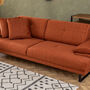 Sofa 3-Sitzer Textil Orange 2