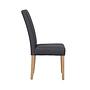Dining chair Vaboa set of 2 solid oak anthracite 4