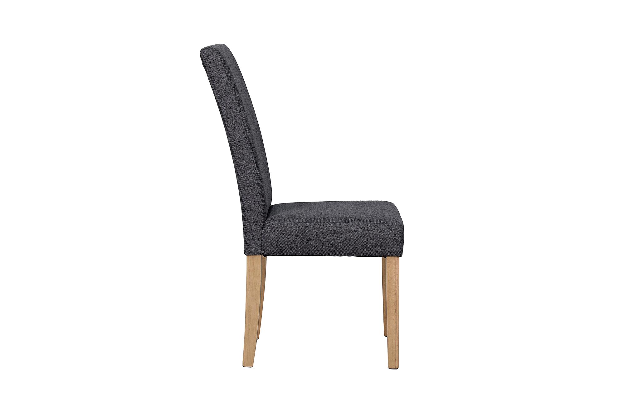 Dining chair Vaboa set of 2 solid oak anthracite 4