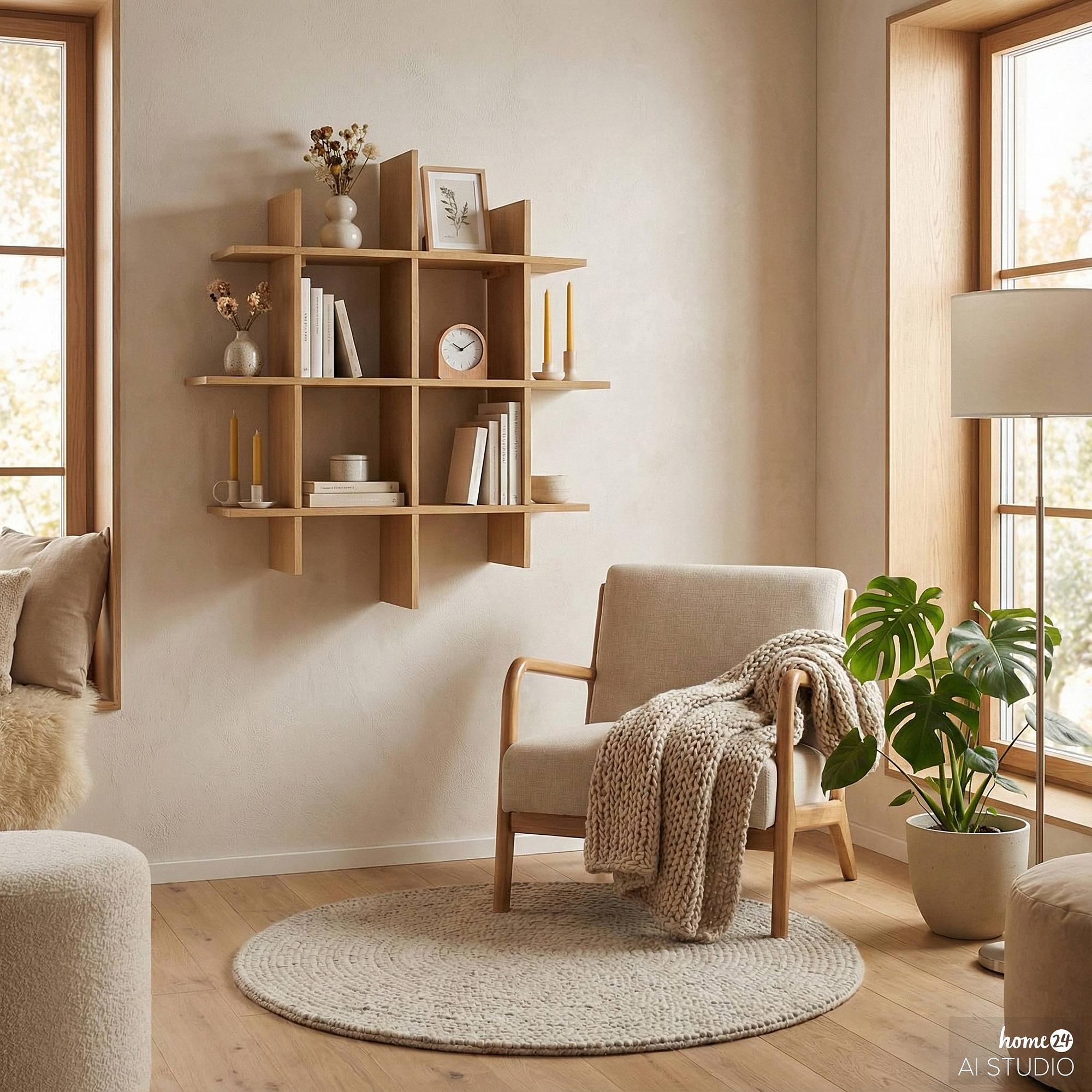 Furniertes Tassenregal SONDEY Tanne 2