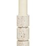 Tibor Large Candlestick Travertine White 2
