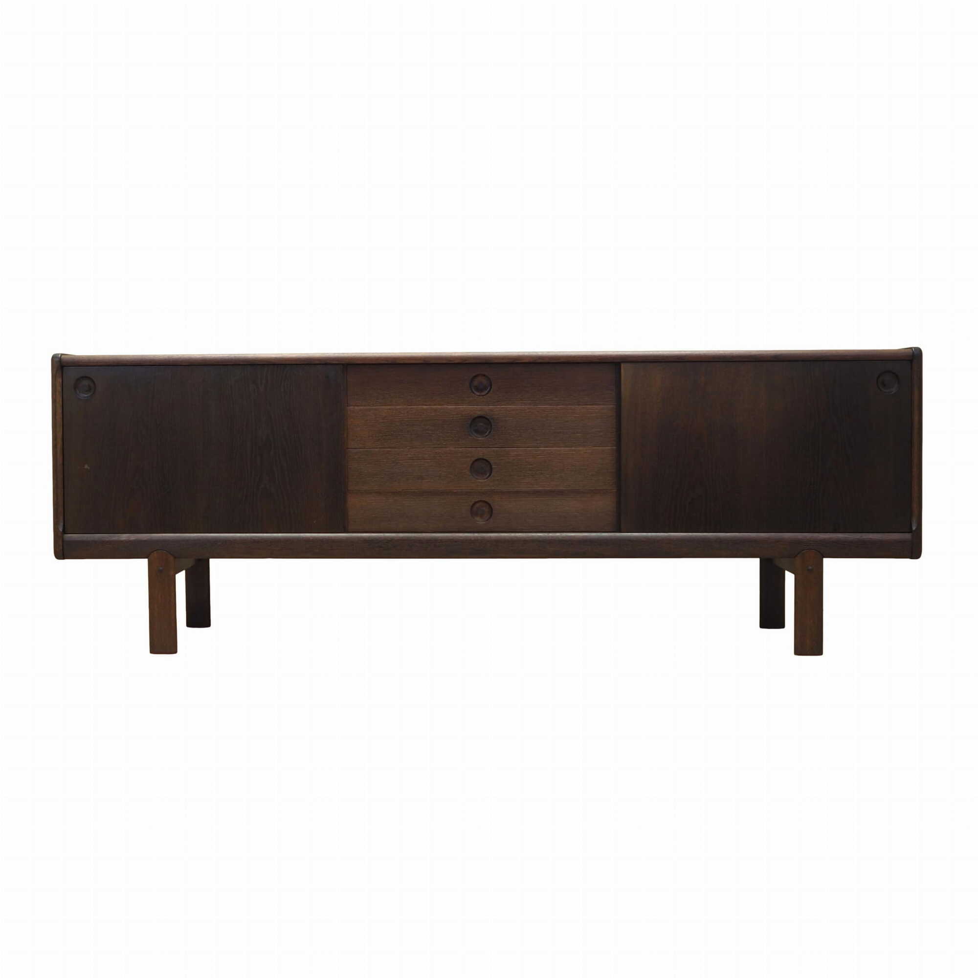 Vintage Sideboard Eichenholz Braun 1970er Jahre 0