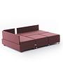 Fly Ecksofa Links mit 2 Hockern Rot 6