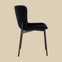 2x Dining chair velvet black 2