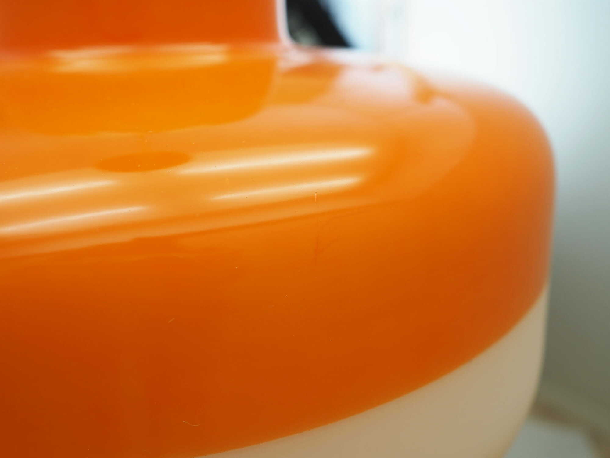 Pendant lamp glass orange 2000s 7