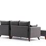 Bella Sofa Chaise Lounge Right with Ottoman Anthracite 2