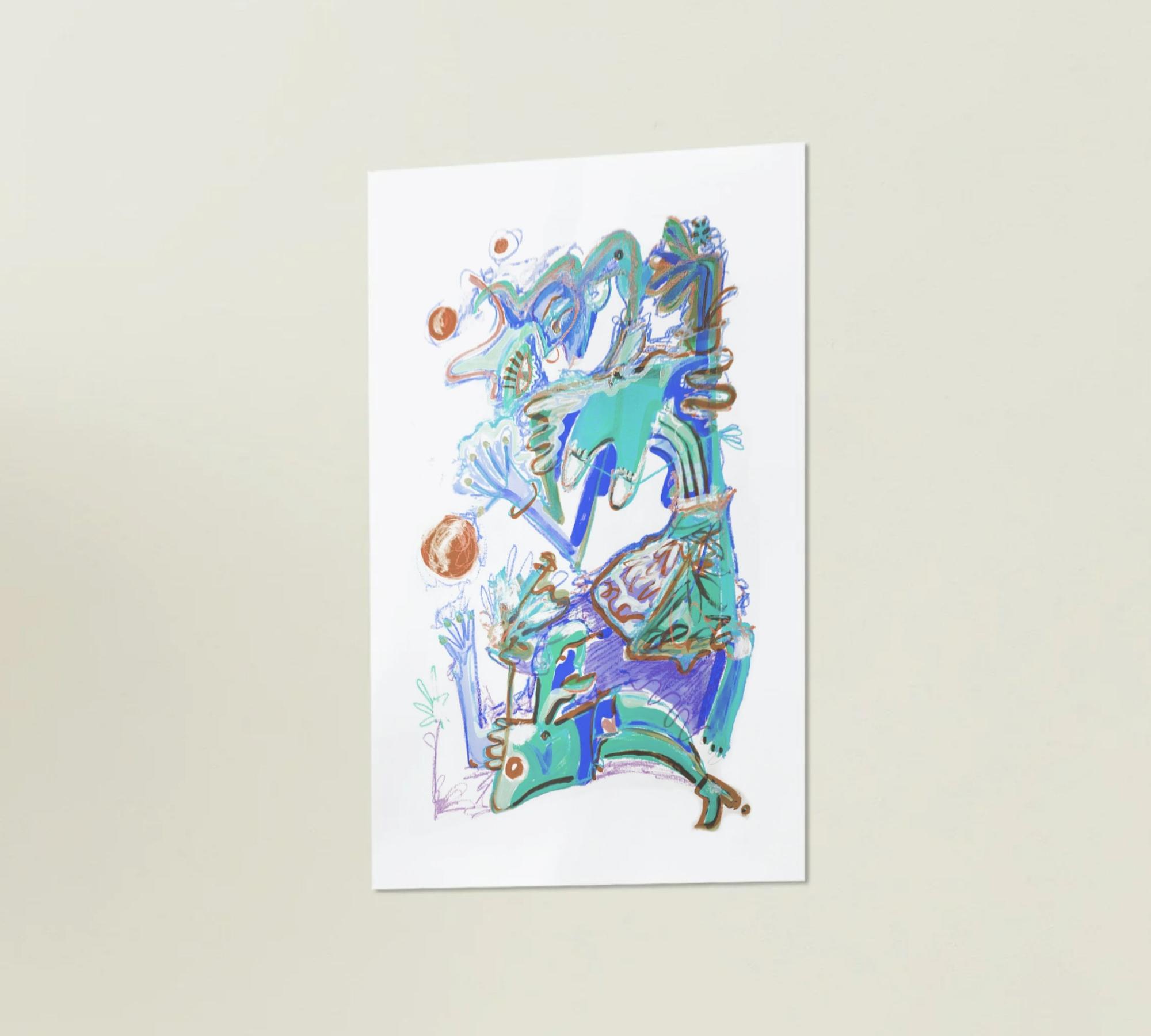 Mamma e bimbo Kunstdruck Mehrfarbig 3