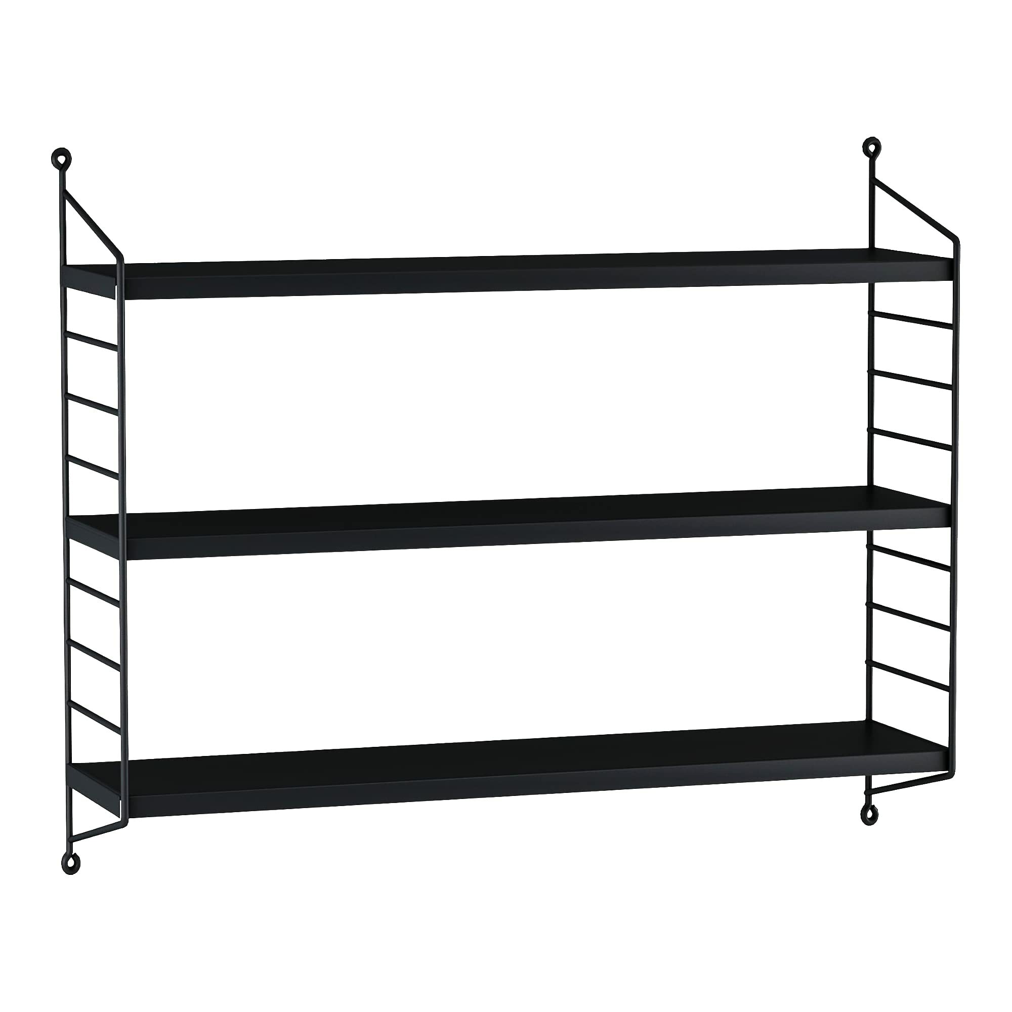 Modulares Wandregal Stahl Schwarz 6