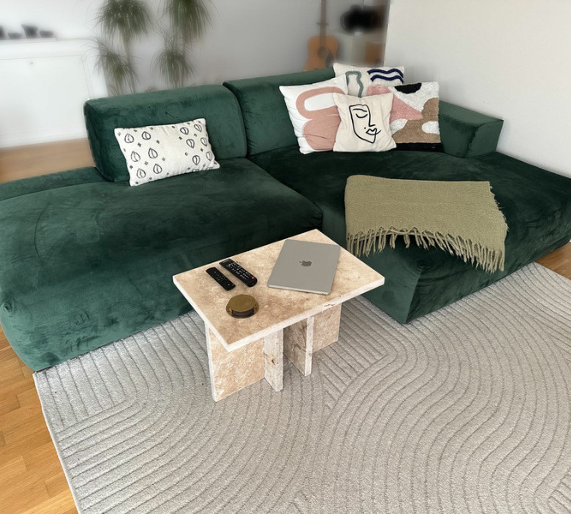 Pyllow Sofa Samt Tannengrün 0
