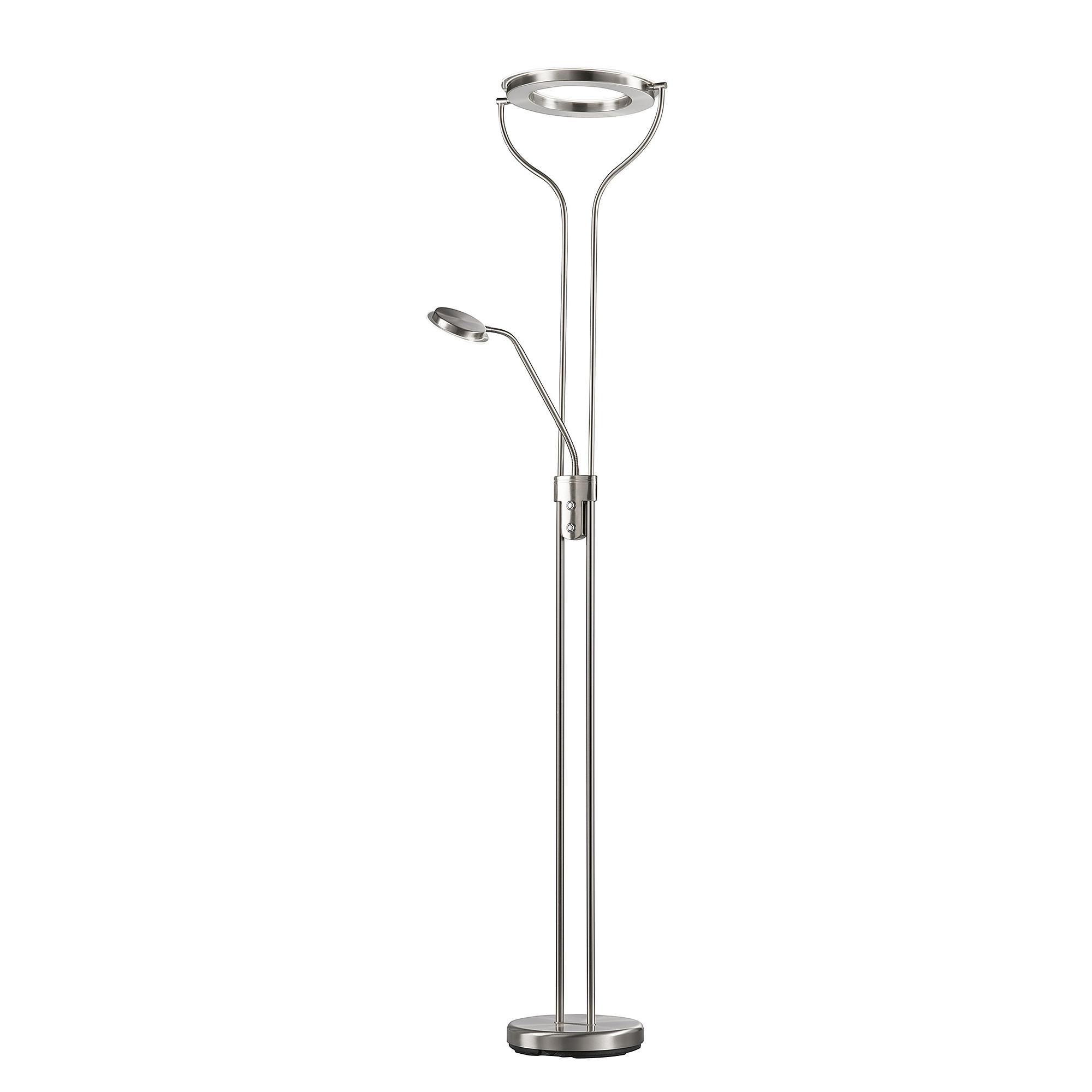 LED Floor Lamp Davos 2-Light Iron Nickel White 3