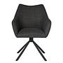 Swiveling Armchair Solin Fabric Iron Black 3