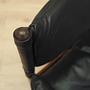 Modus Armchair Wood Leather Black 1960s 10