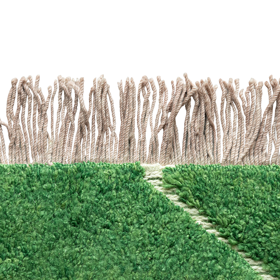 Rug HKLIVING Handmade Wool Green 2