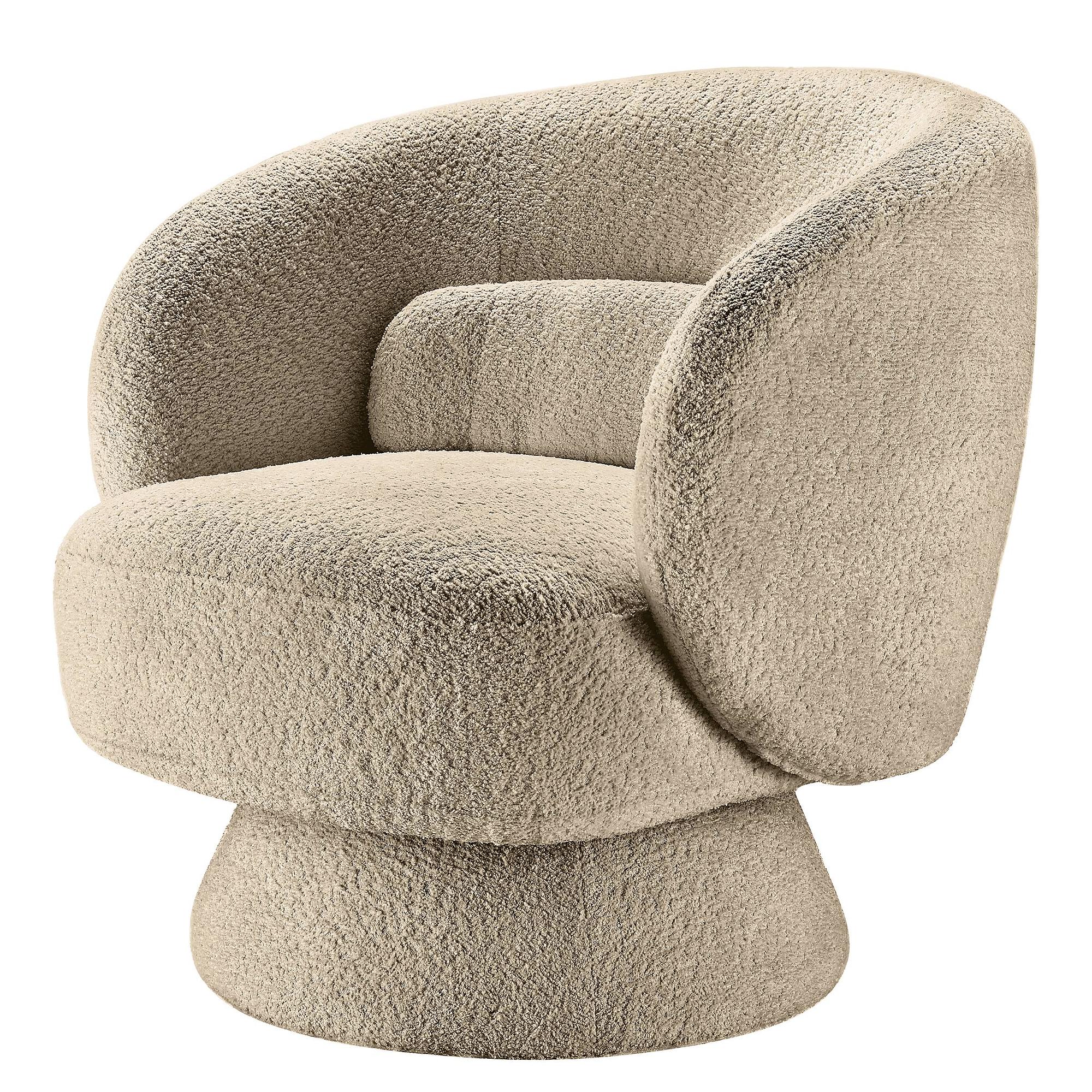 Drehbarer Loungesessel LANARE Taupe 1