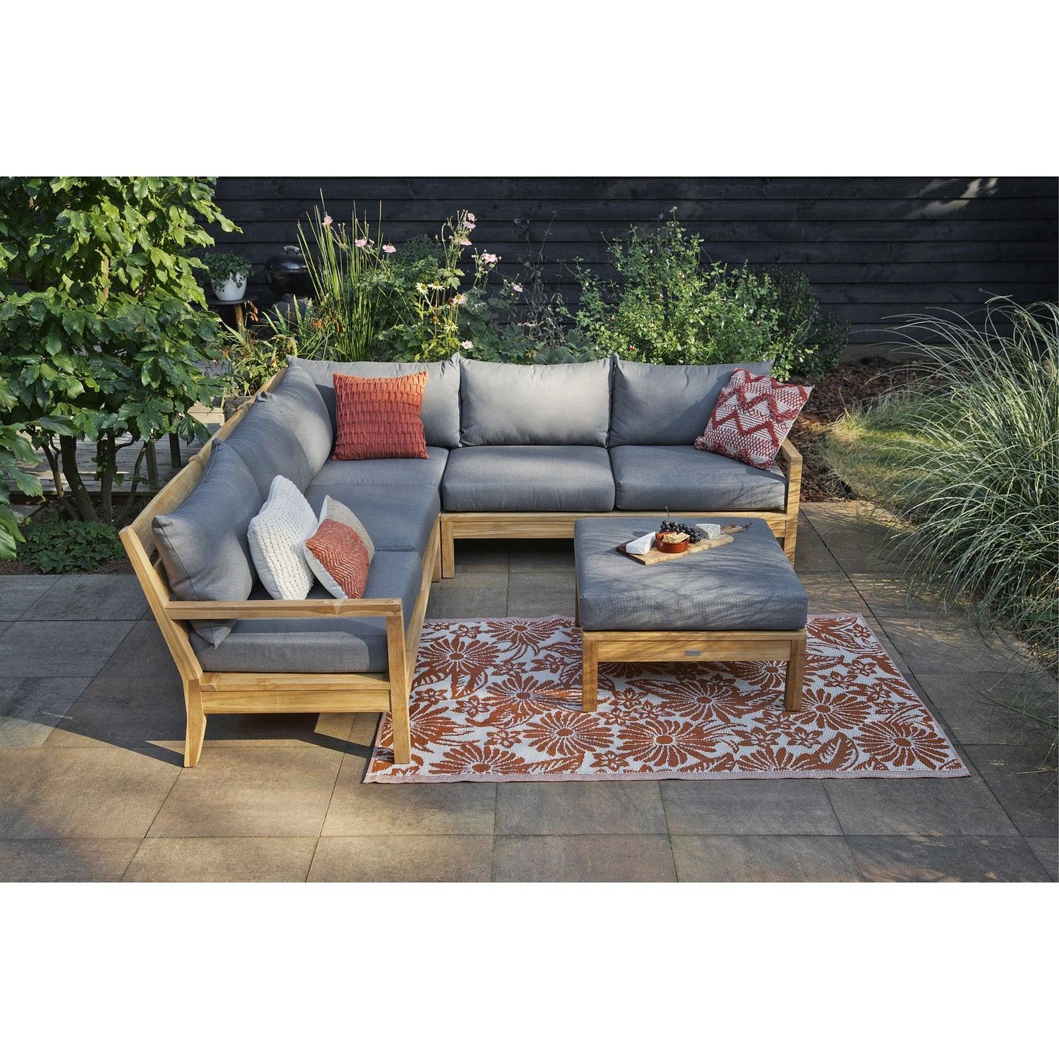 St. Peter Ecksofa Set Teakholz 1