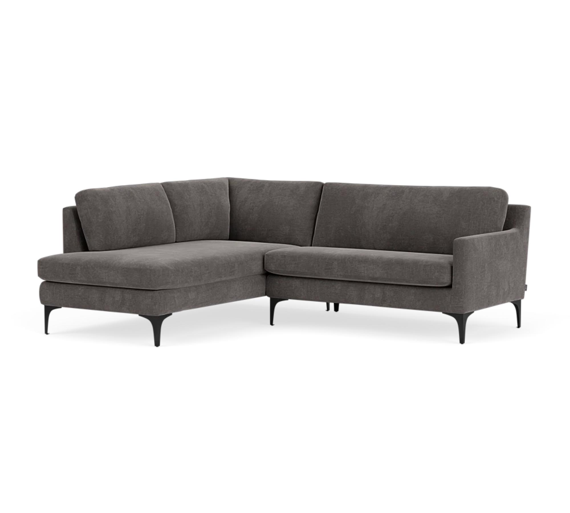 Astha Sofa Récamiere Links Danny Steel Grey 0