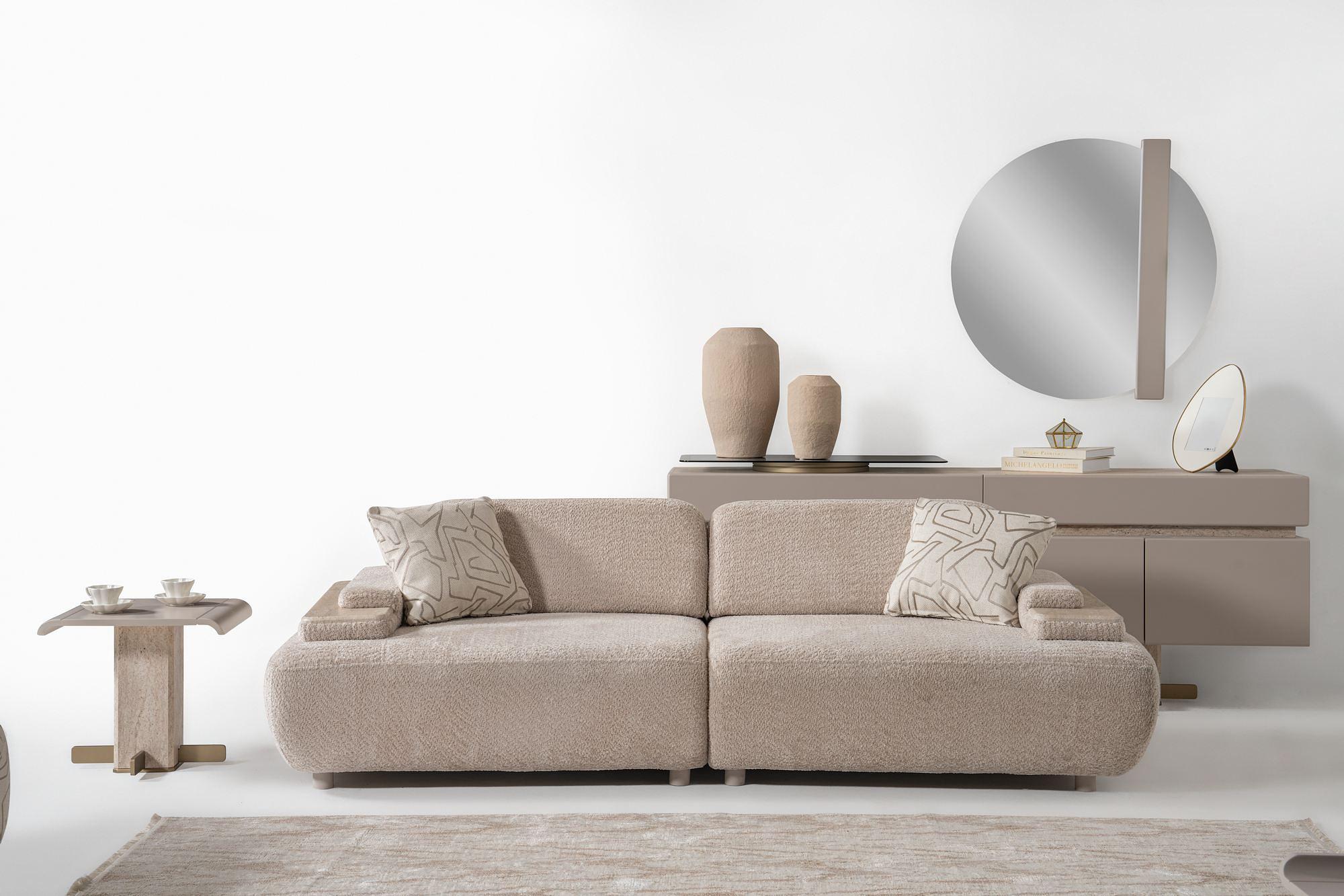 Toscana Sofa 2-Sitzer Beige 1