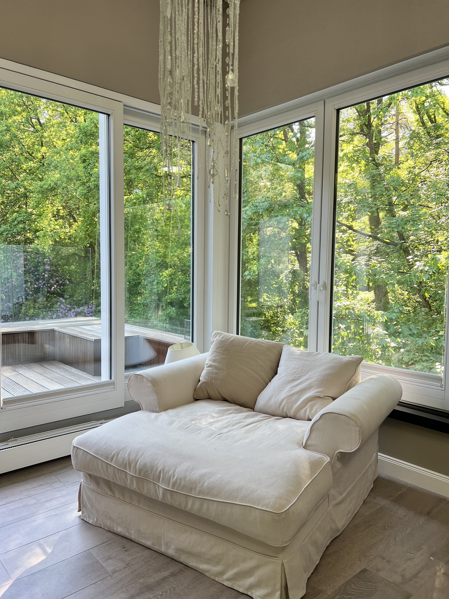 Sofa 1-Sitzer Baumwolle Beige 0