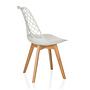 Visitor chair / Shell chair SCANDI HOL Plastic white hjh LIVING 6