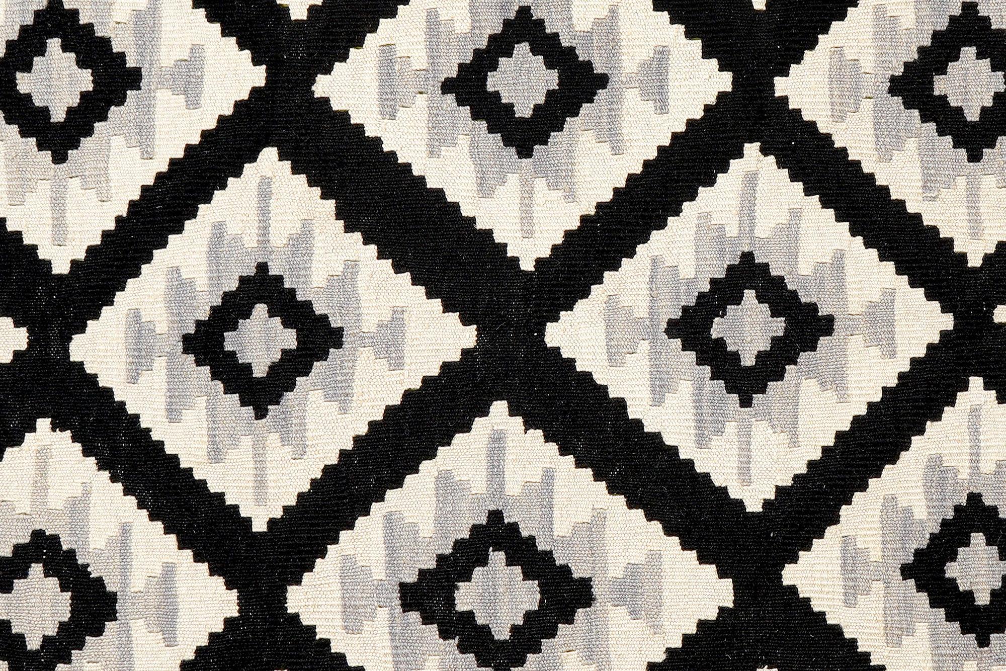 Kilim Gashgai Teppich Schwarz Beige 3