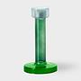 Bole Candle Holder Middle Glass Green-Blue 2