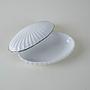 Porcelain shell dish White 1970s 5