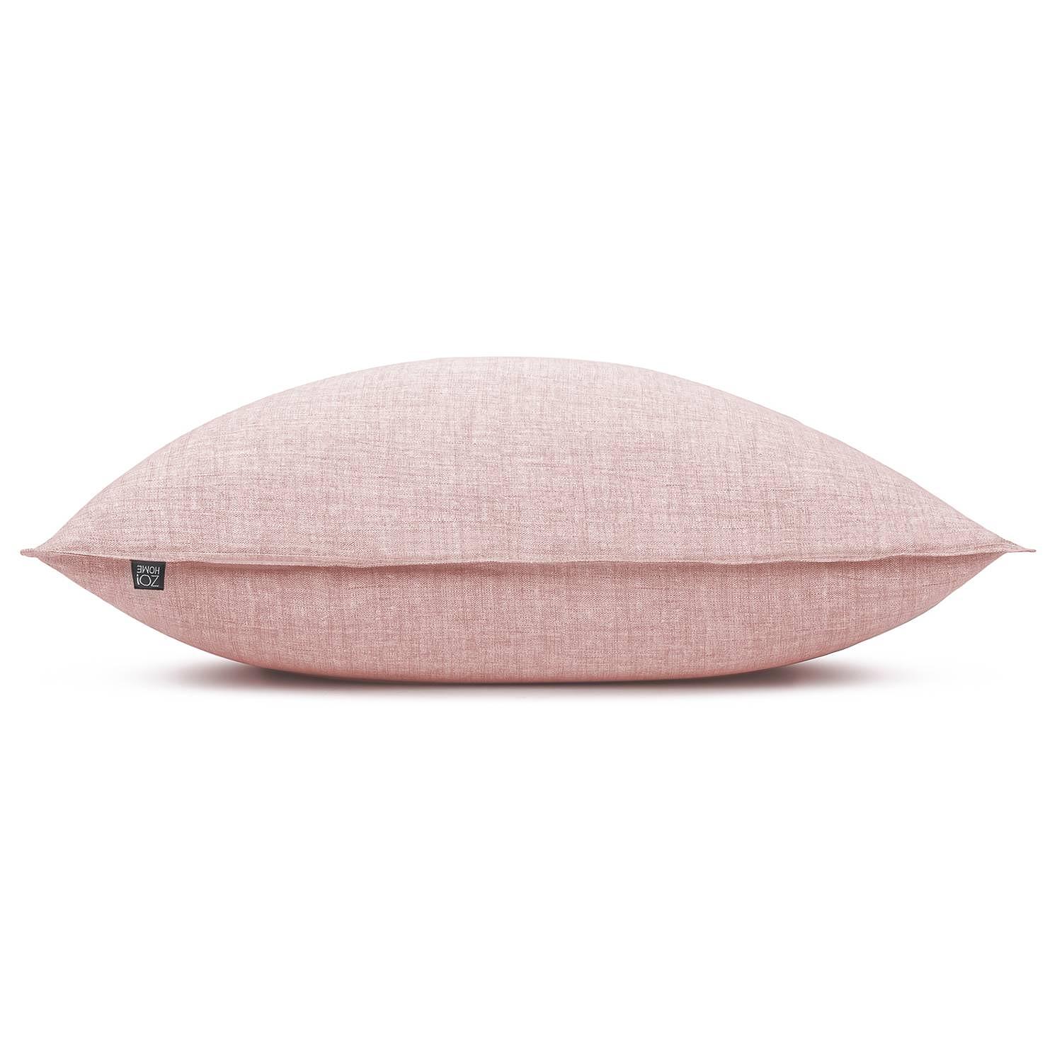 Lino I Kissenbezug Baumwolle Rosa 1