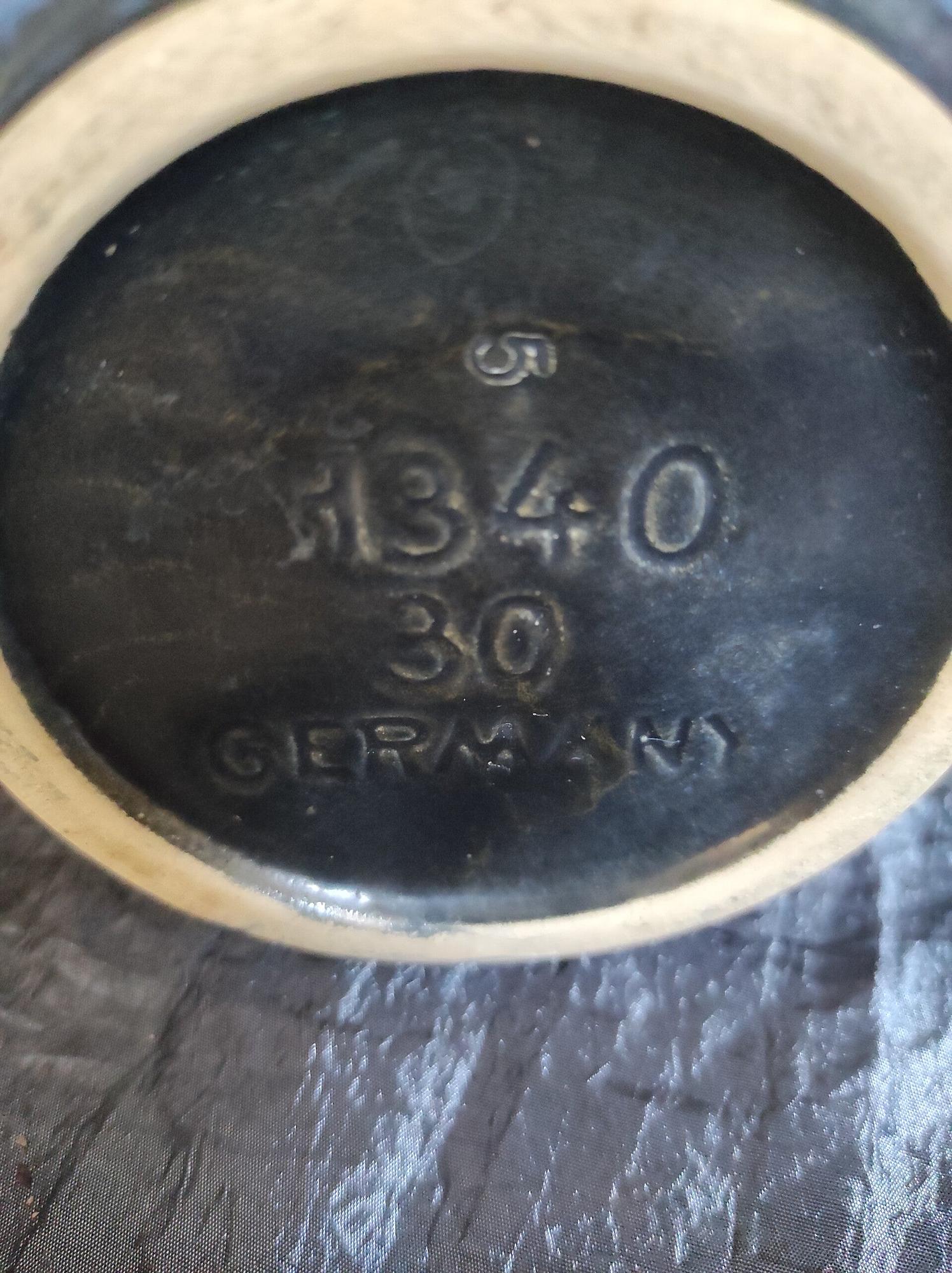 Vintage 1340-30 Vase Keramik Blau 4