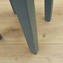 Hocker Holz Grau 1950er Jahre 11