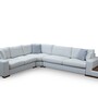 Ecksofa Textil Weiß 6