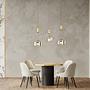 LED-Pendelleuchte Lavin Eisen Rauchglas Schwarz Gold 2