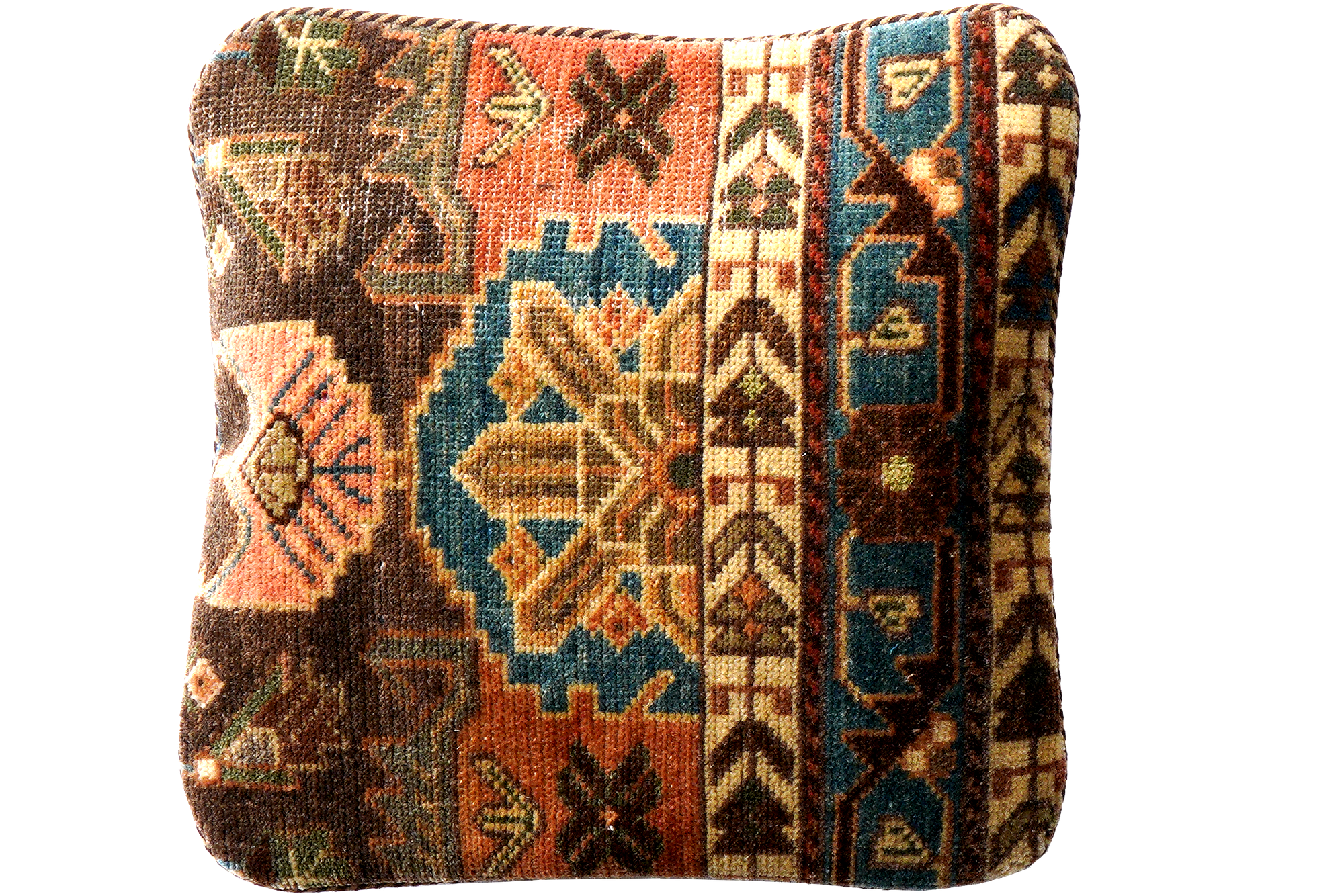 Kilim Kissenbezug Wolle Braun 0
