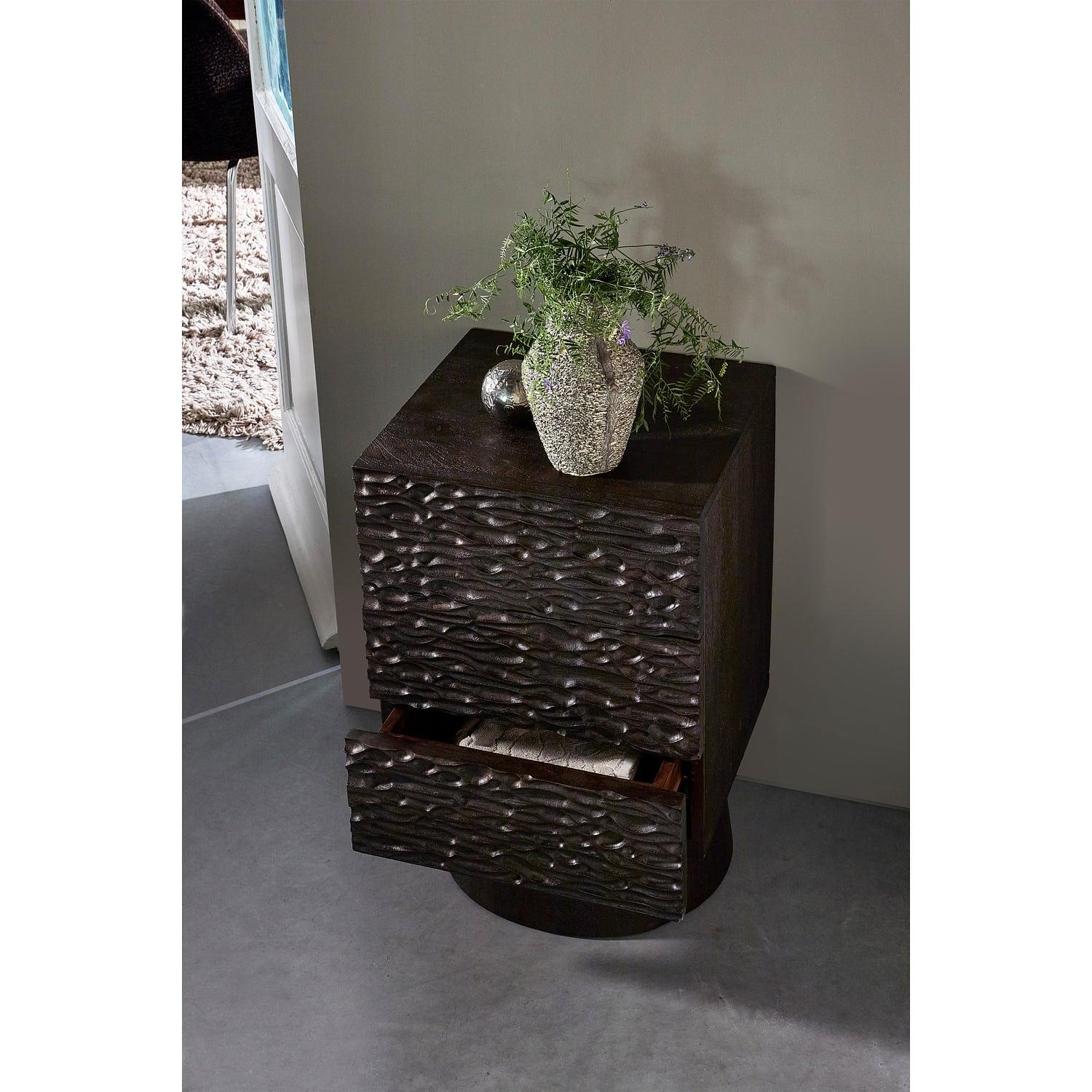 Tabia Vase Aluminium Dunkelbraun 2