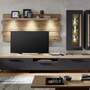 TV Lowboard Holz Dunkelgrau 2