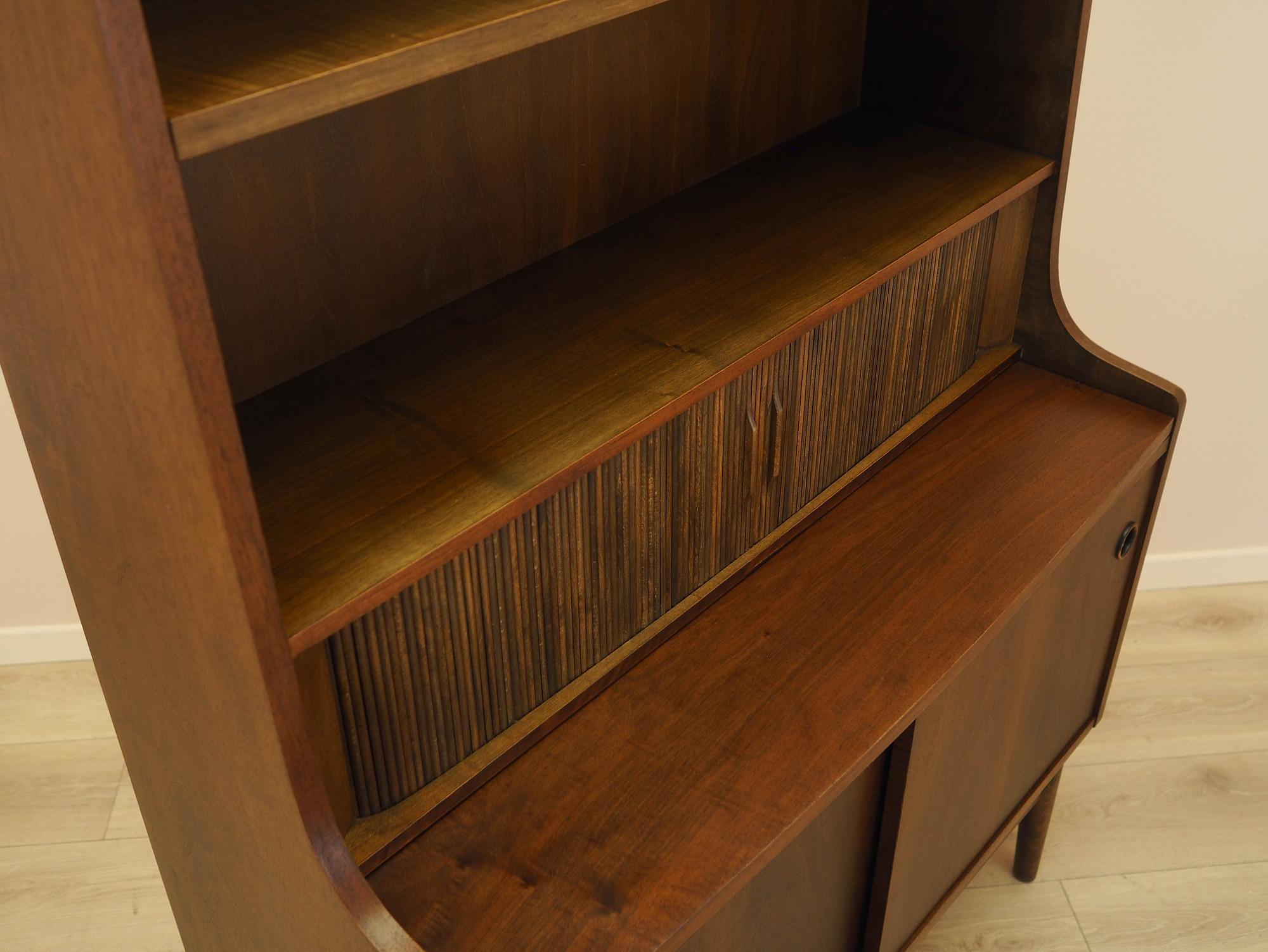 Bücherregal 1970er Jahre Walnussholz Optik  11