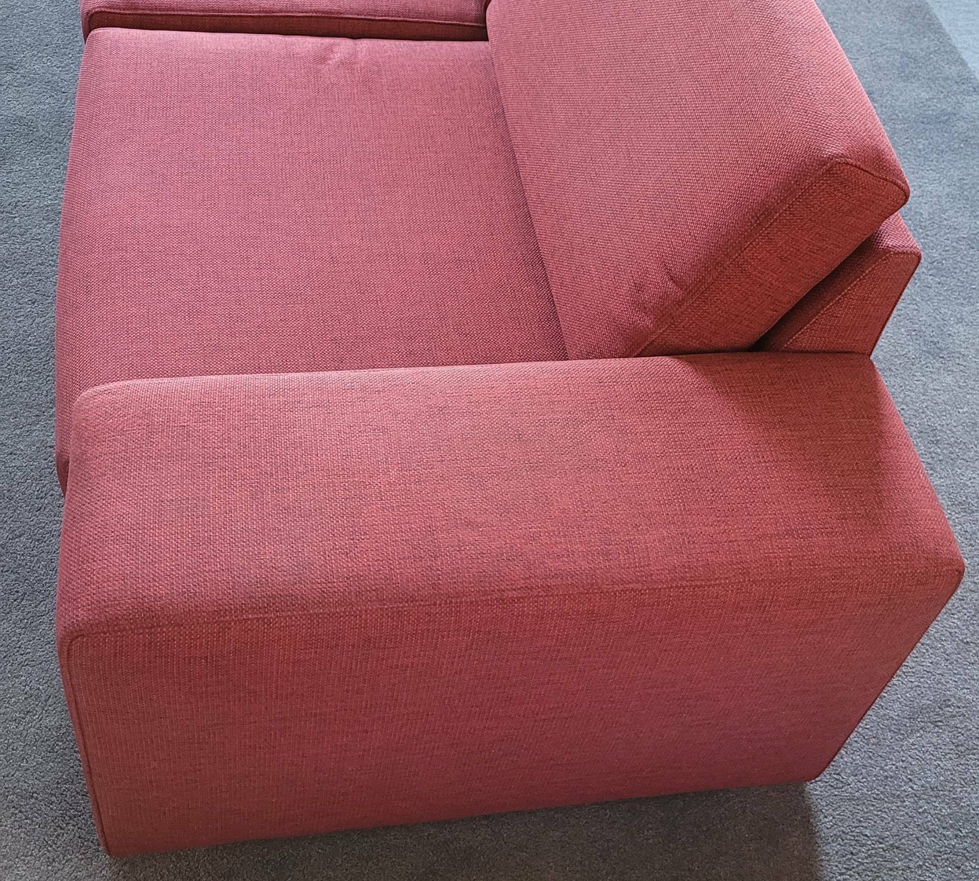 Sofa 2-Sitzer Stoff Rot  1