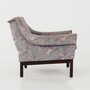 Vintage Sessel Buchenholz Textil Violett 1960er Jahre  3