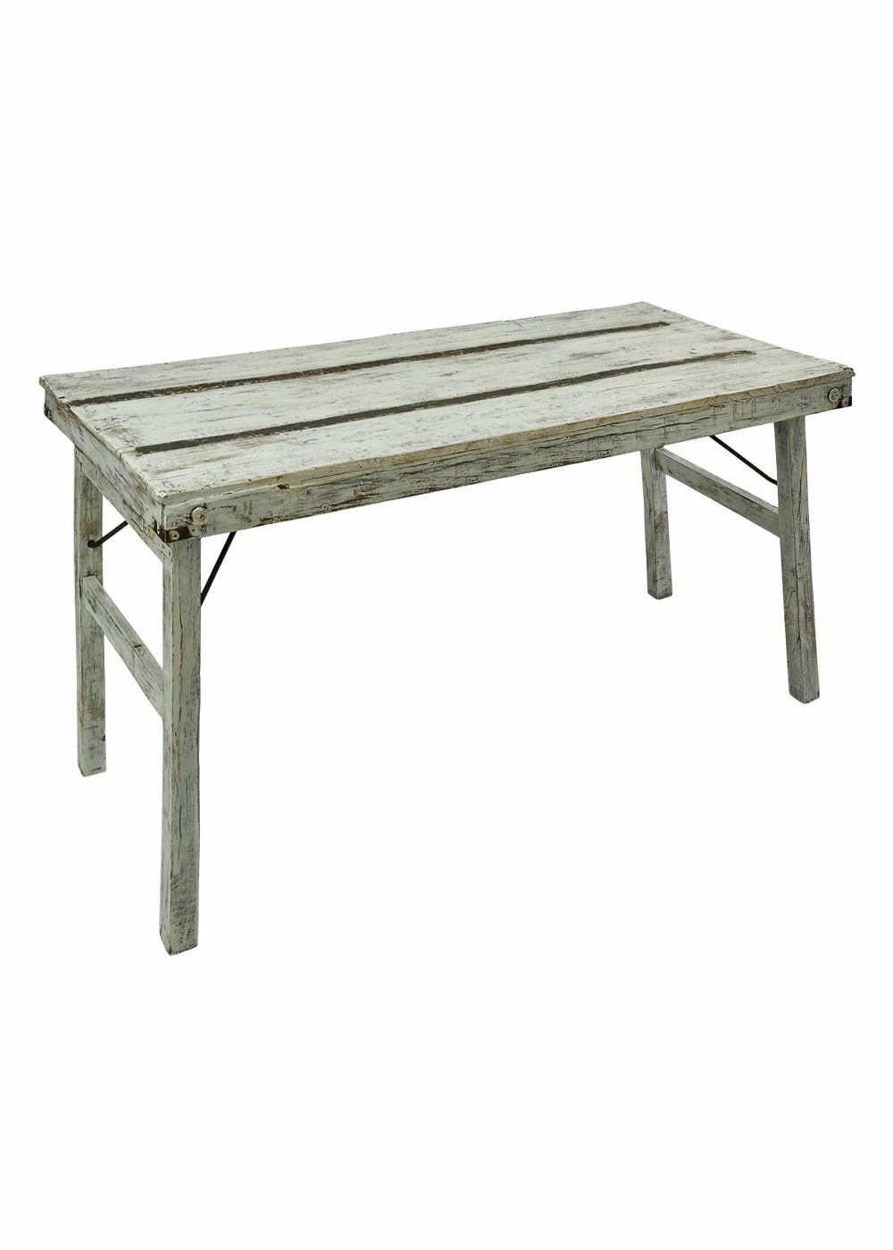 Tisch verschiedene Holzarten Recycelt Grau 0