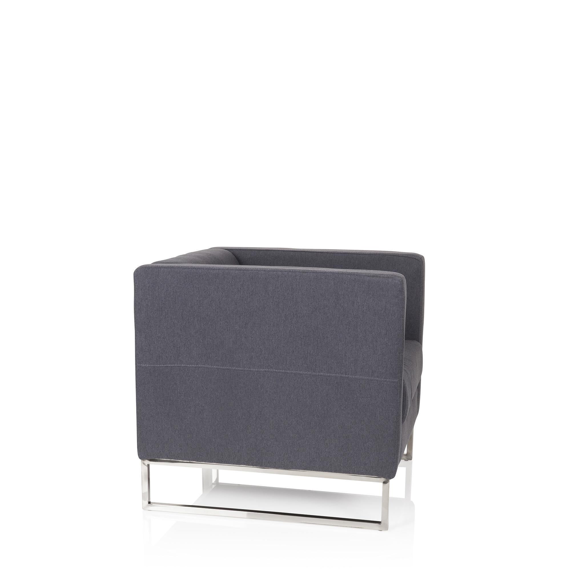 BARBADOS Sessel Stoff Grau 2