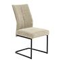 2x cantilever chair fabric beige 2