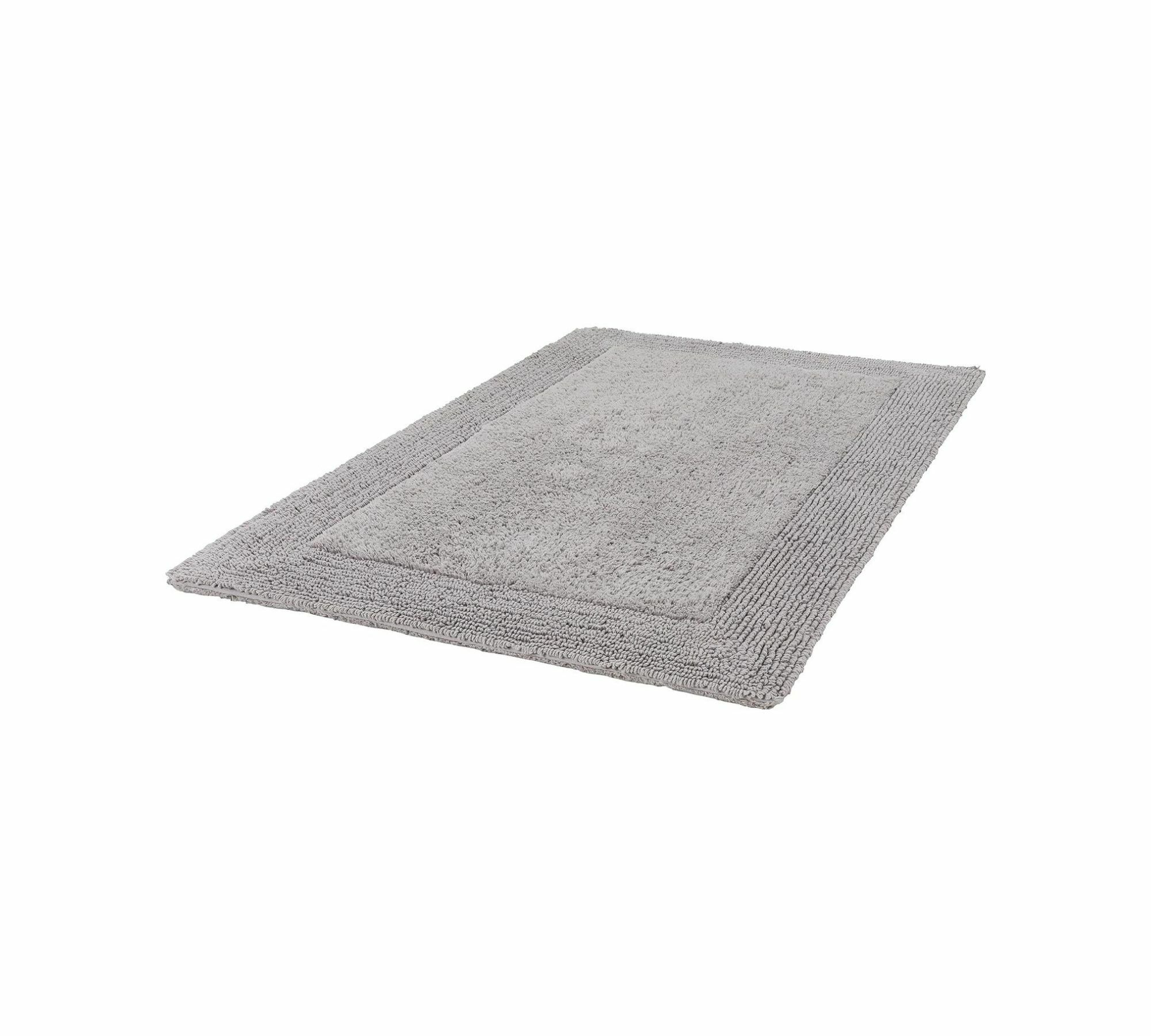 Badteppich Stoff Grau 60 x 90 cm 2