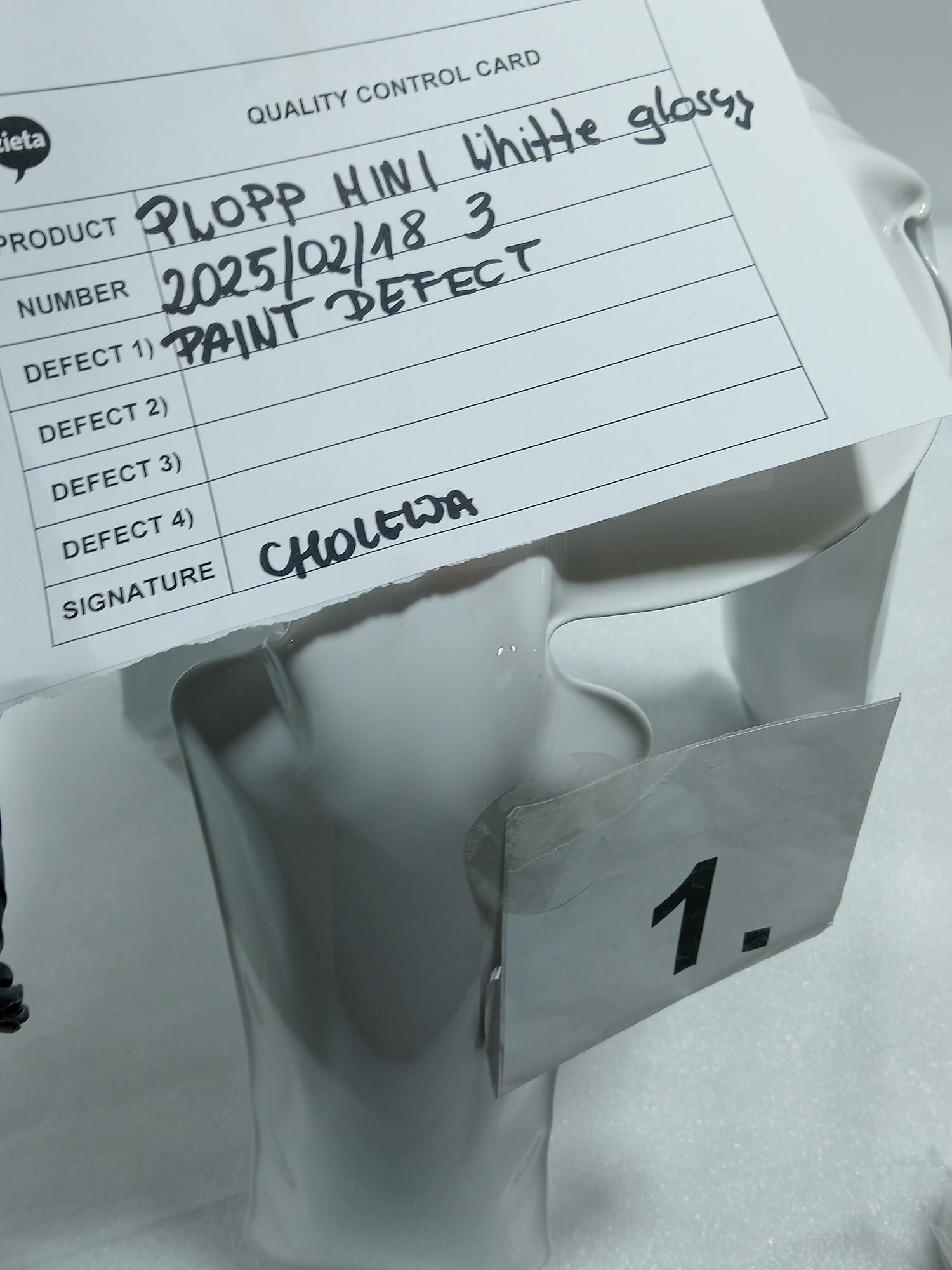 Plopp Mini Sgabello Acciaio Bianco Lucido 3