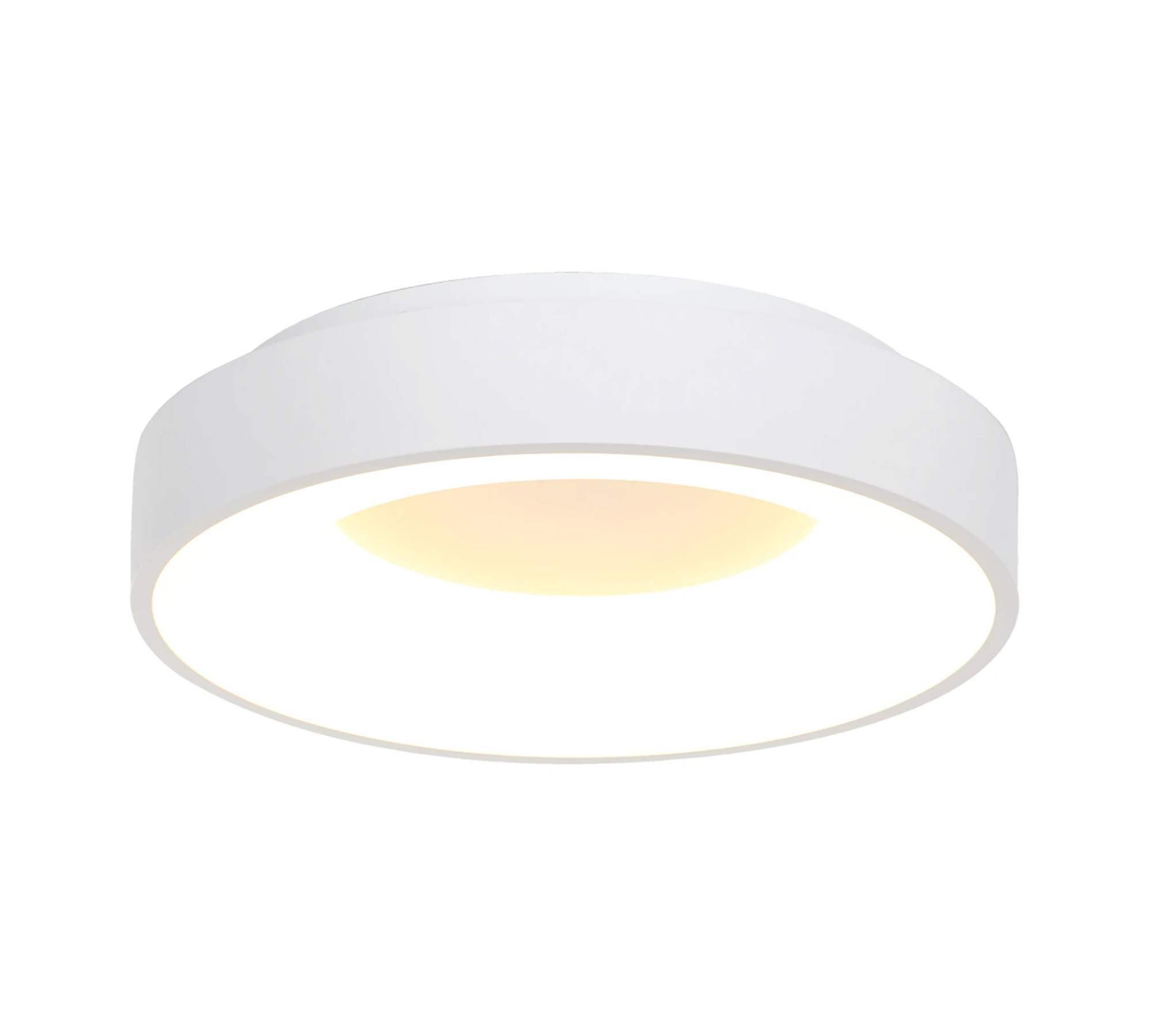 LED Deckenleuchte Metall Acrylglas Weiß 0