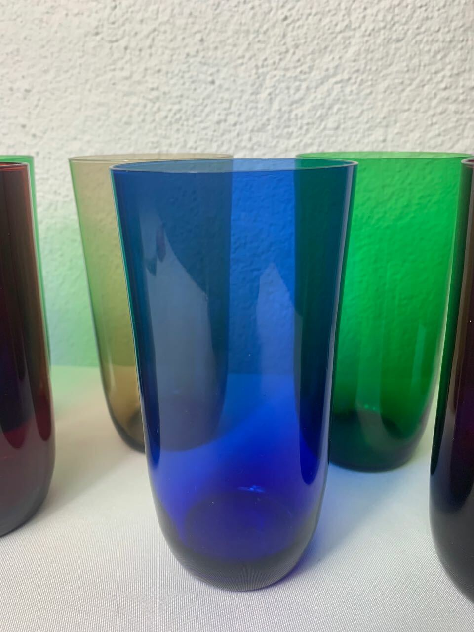 8x Vintage Gläser Glas Mehrfarbig 2