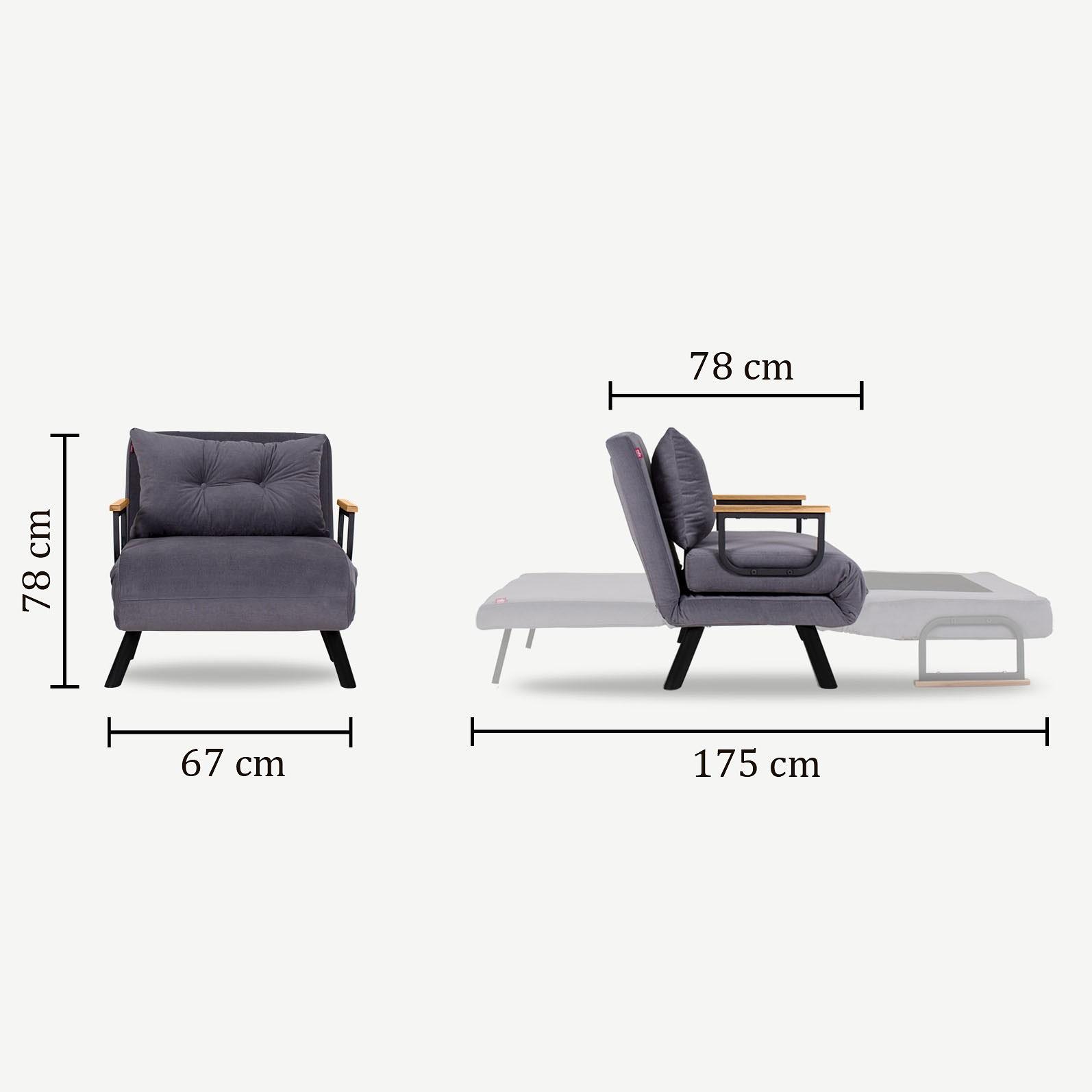 Sando Sleeper Chair Blue 6