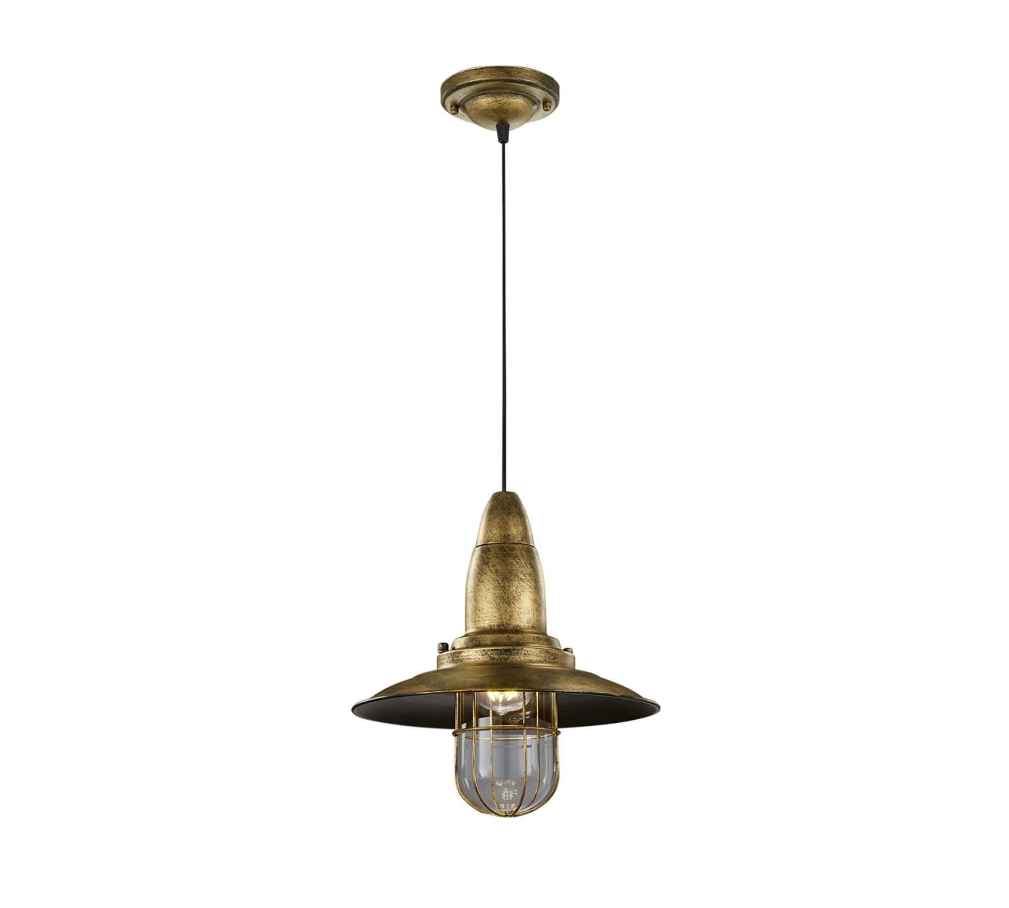 1-flammige Pendelleuchte Messing 1