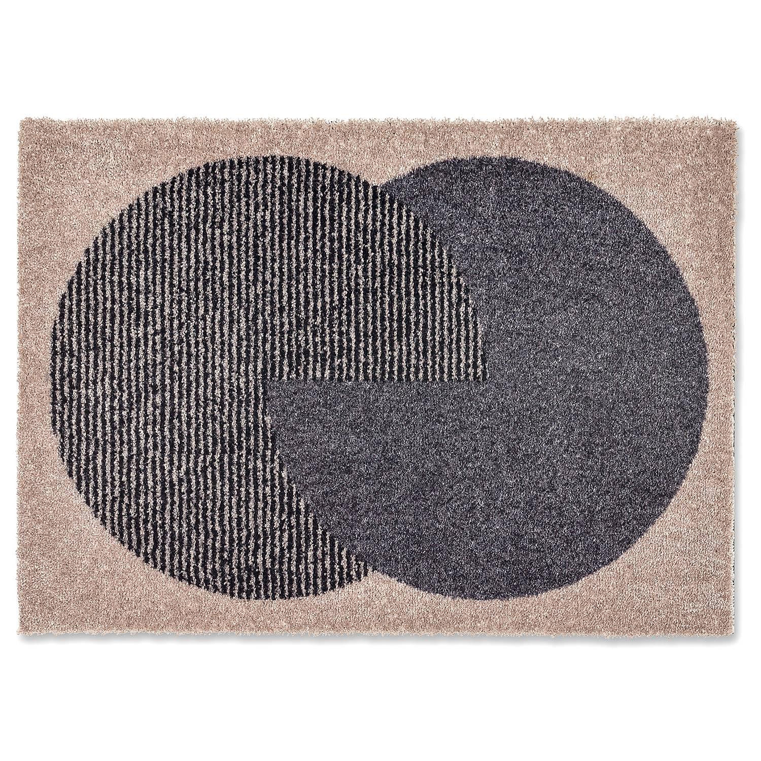 Fußmatte Manhattan Circle Beige Anthrazit 2