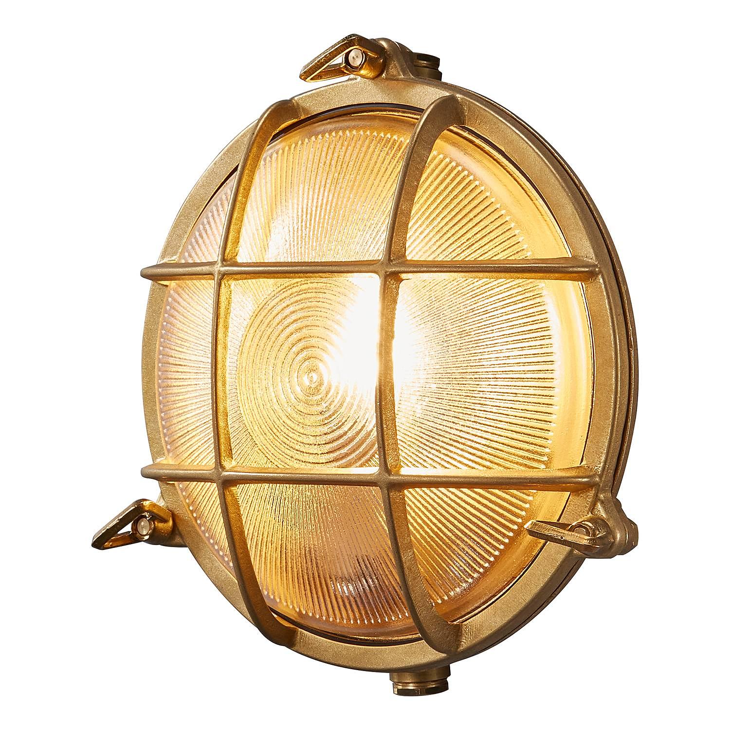 1-Flammig Wandleuchte Polperro Klarglas Messing 0