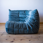Togo Corner Sofa Velvet Azure Blue 0
