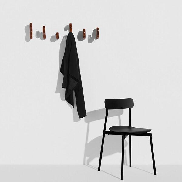 2x Klump Wandhaken Keramik Braun 2